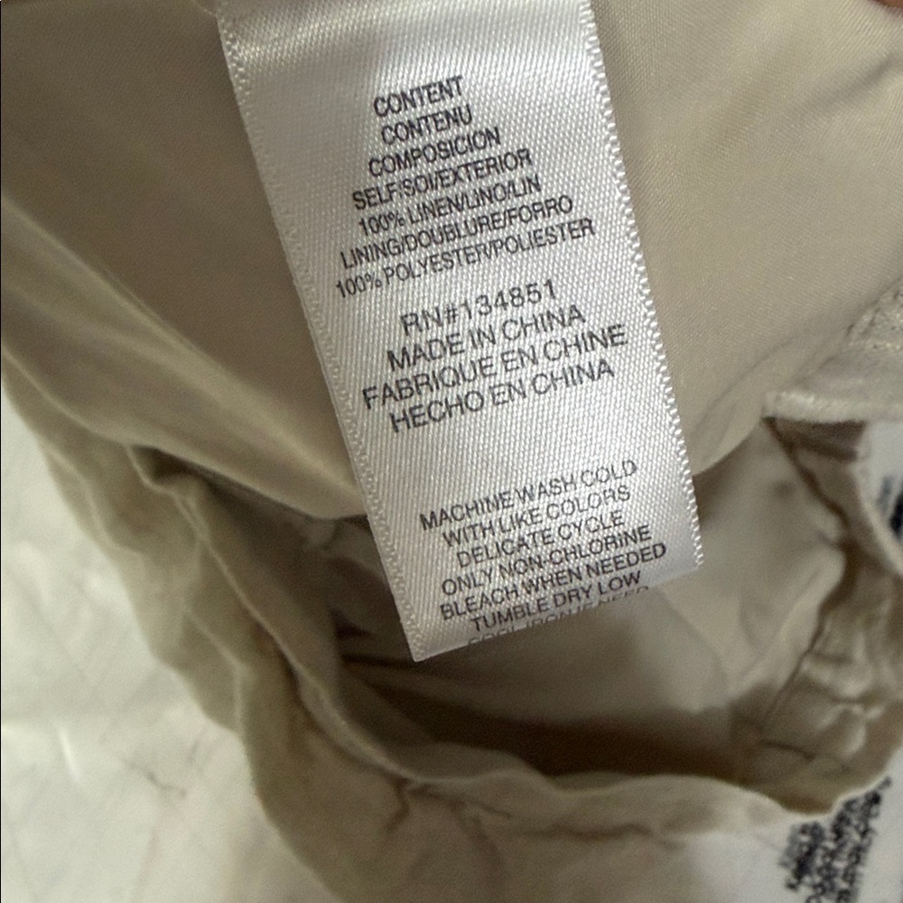 Leyden 100% Linen Cami Crop Top NWOT Size M - Picture 8 of 9
